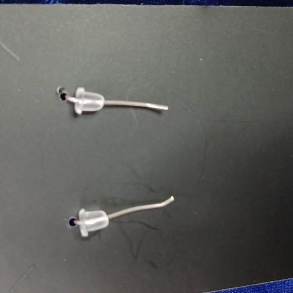 Native American Hook Earrings Sterling Silver Cut Out Figures and Turquoise - Picture 12 of 12